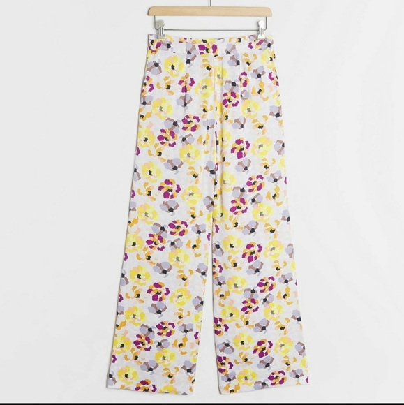 NWT ANTHROPOLOGIE ISLAND WIDE LEG PANTS.SIZE 14 - Picture 2 of 3